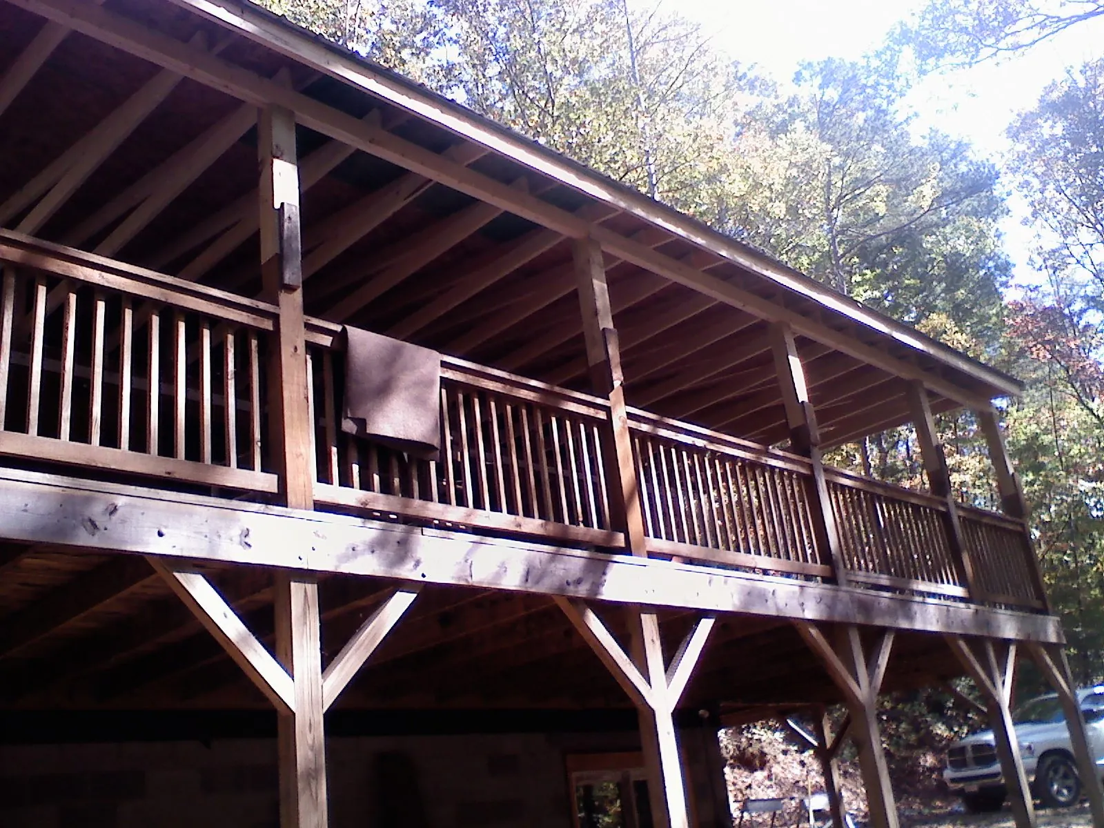 Timber framing under a new elevated porch and deck — Roof Leak Repair in Pitcairn by Roofing Brothers
